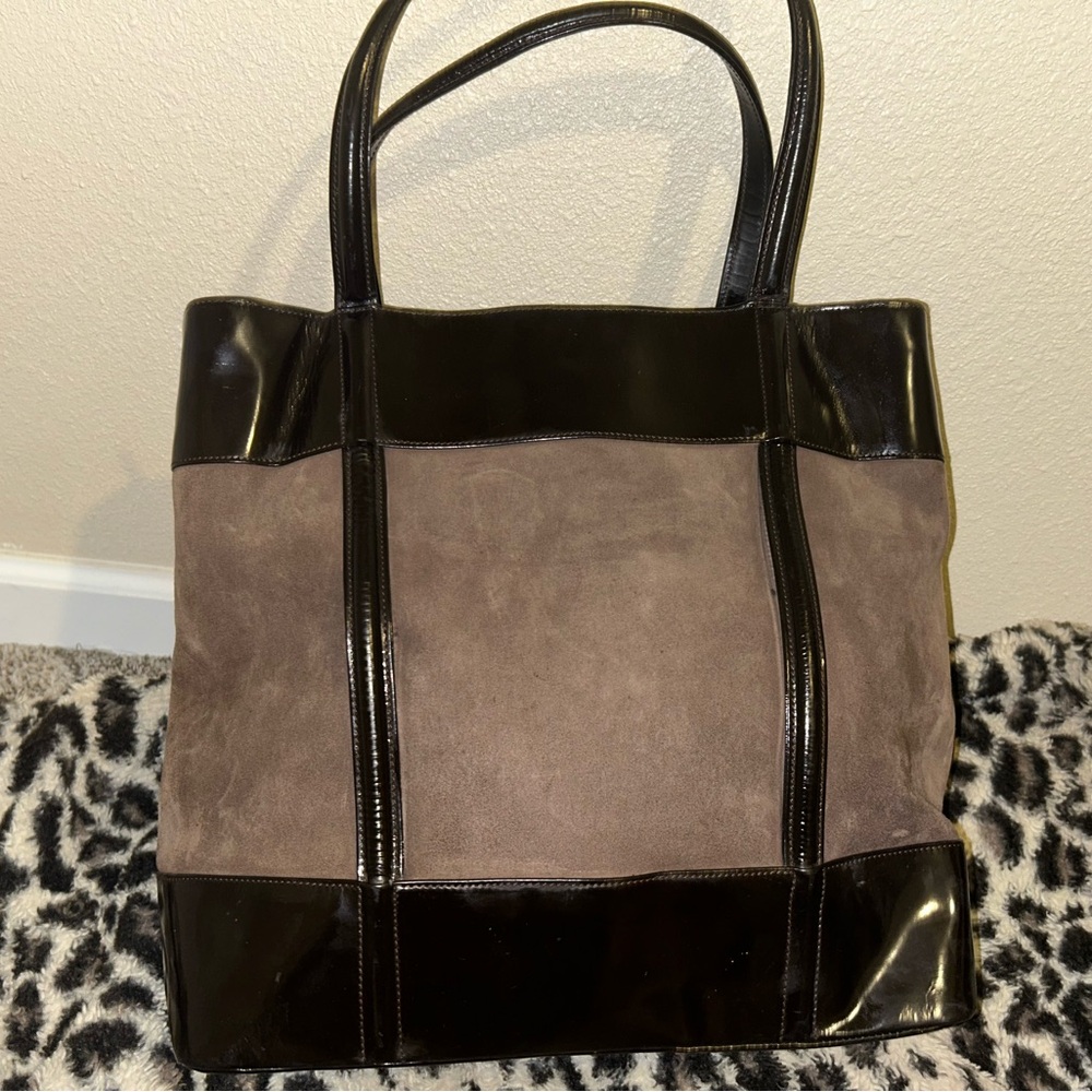 Gucci Authentic- Brown suede tote - Picture 3 of 7